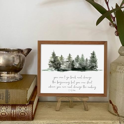 Loomarte Christian Bible Verse Wall Art 8x10 Inch - color: AF24-103-Change Ending, size: 10"L x 8"W