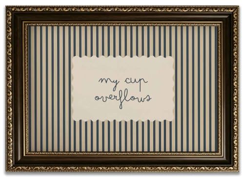 Vintage Framed Christian Scripture Wall Art, Bible Verse Wall Decor 9x11in - color: Psalm 23:5, size: 11"L x 9"W