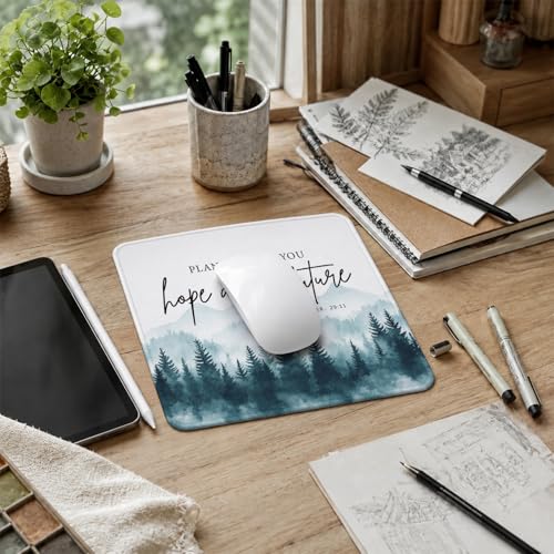 QIYUHOY Inspirational Christian Mouse Pad, 9.5x7.9 Inch - color: plans to give you