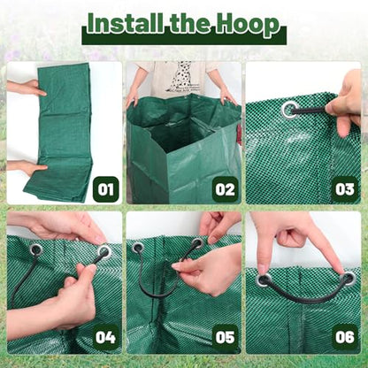 Dntorx 72 Gallon Reusable Yard Waste Bags, 2 Pack Lawn Leaf Bags - size: 1 Count (Pack of 2)