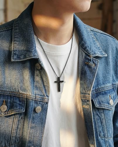 Tarsus Christian Faith Gifts - Cross Necklace for Boys Teens - style: MATTHEW 28:20