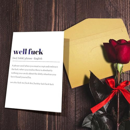 Nchigedy Well F Definition Card, Funny Get Well Soon Card for Men Women, Sympathy Cards for Loss Pet, Bereavement Cards - color: #8