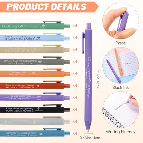 Harloon 40 Set Christian Gift Bible Verse Notebooks Pens, Mini Bibles Bulk