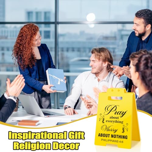 Christian Bible Verse for Women - Pray About Everything, Worry About Nothing, Quote Philippians 4:6, Motivational Religion Desk Decor for Women Men Friend Galentines Valentines Day Birthday - style: PRAY ABOUT EVERYTHING, WORRY ABOUT NOTHING
