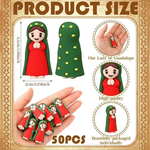 Amyhill 50 Pcs Mini Virgin Mary Figurines Little Mary Figures - color: Red, size: Mary