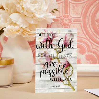 BEST PAPER GREETINGS Inspirational Cards with Envelopes - 180 Pack, 4 x 6 in, 6 Floral Designs - Christian Greeting Cards with Scripture Encouragement & Bible Verse Notes - size: 180-pack