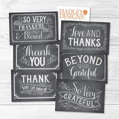 24 Bulk Thank You Cards with Envelopes Blank Cute Thank You Notes - color: Chalk White 24 pcs
