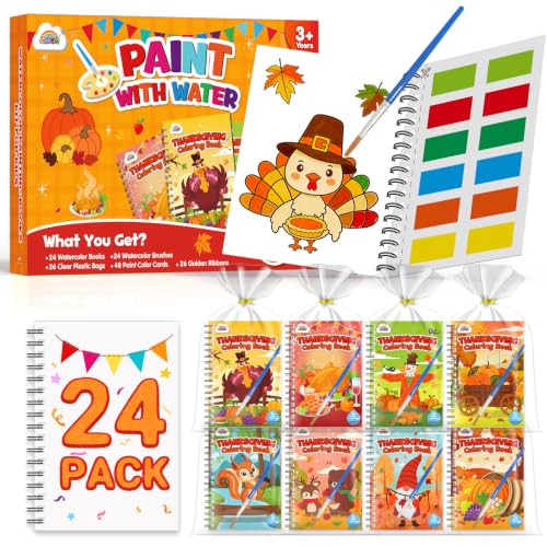 ZMLM 24 Pack Thanksgiving Coloring Books - Party Favors for Kids 4-8 - style: Thanksgiving
