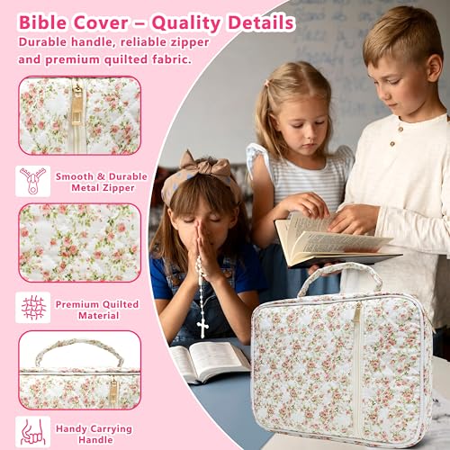 Bible Cover for Women (Siamese Rose, Large) - color: A4 Siamese Rose