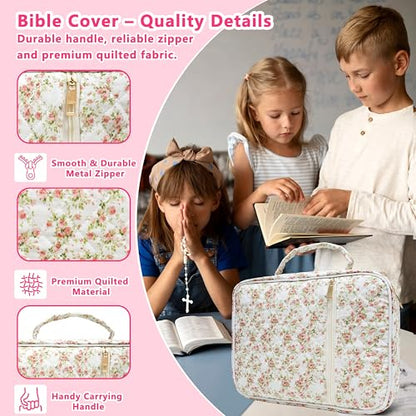 Bible Cover for Women (Siamese Rose, Large) - color: A4 Siamese Rose