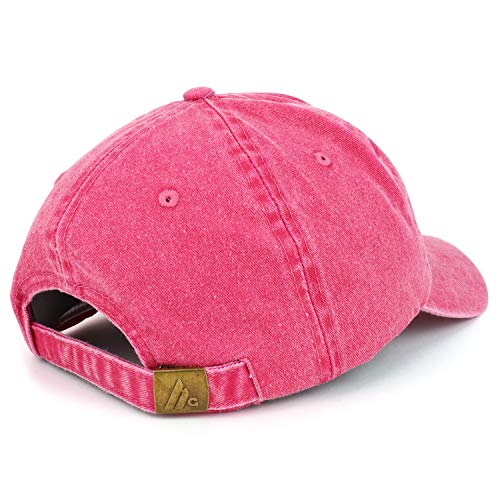 Trendy Apparel Shop Cross Embroidered Washed Cotton Adjustable Cap - color: Fuchsia