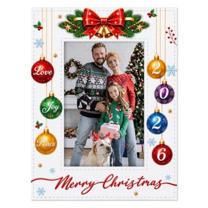 WaaHome Christmas Picture Frame 2026 4x6 Christmas Photo Frames Decor - color: 1-Christmas White 4x6