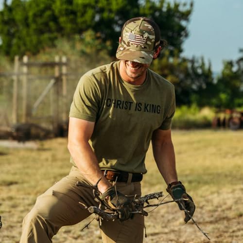 Yee Yee Apparel Christian Faith Graphic Tee Shirt – Men’s Christian Graphic Tees and Short Sleeve Shirts - color: Christ is King, size: Large