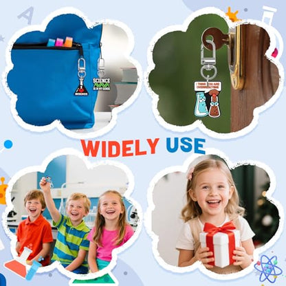 Cute Keychain Bulk,Cute Key Chain for Car Keys Purse Bag Rewards - color: Science-30
