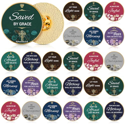 Landical 24 Pcs Jesus Christian Pins - style: Vintage