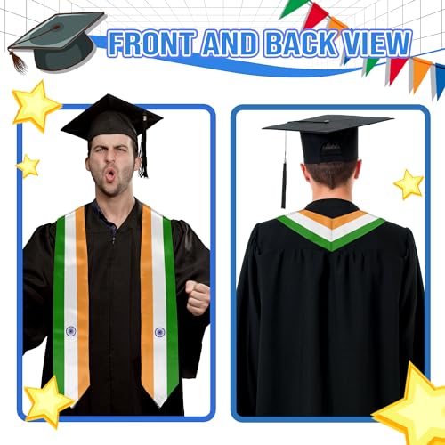 Graduation Flag Stole Sash Scarf Day Gifts - color: India Flag
