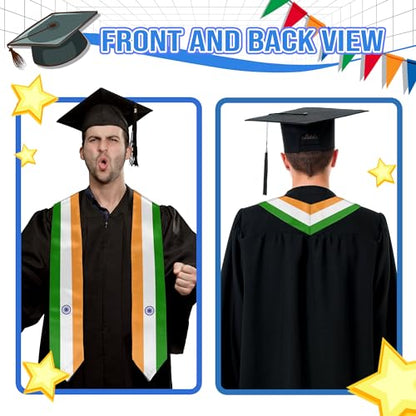 Graduation Flag Stole Sash Scarf Day Gifts - color: India Flag
