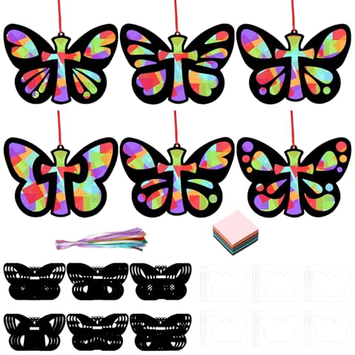 Sinload 24 Pcs Religious VBS Butterfly Cross Crafts DIY Butterfly Crafts - style: Butterfly