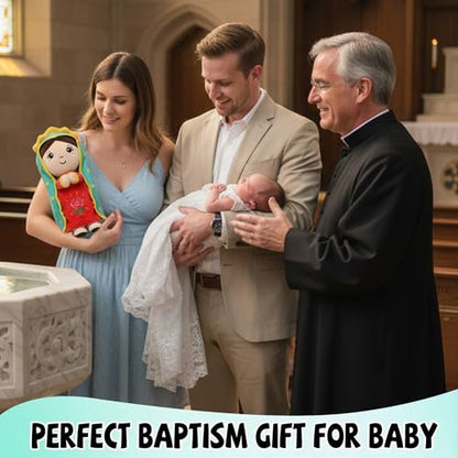 Lady of Guadalupe Doll Plush - Virgin Mary Stuffed Doll Catholic Baby Gifts Religious Toys Baptism Christian Sunday School Religious Gift for Baby Kids Adults Prayer 13 Inch - style: Doll