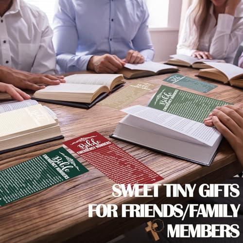Motiskyy 100 Pcs Bible Emergency Numbers Bookmark Gift, Multicolor - color: Multicolor