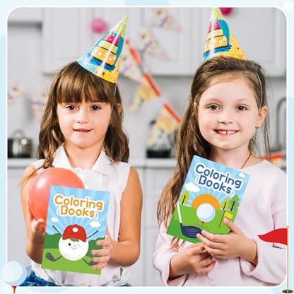 Bulk Golf Coloring Books, Mini Drawing Booklet for Kids Party Favors - style: Golf
