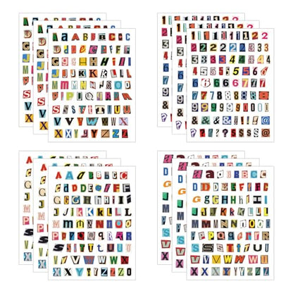 800Pcs Magazine Letter Stickers, Number Alphabet for Journal Scrapbook - color: Letter Stickers