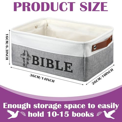 Marsui Christian Gifts for Women Bible Basket for Books, Bible Cross - style: Bible Cross