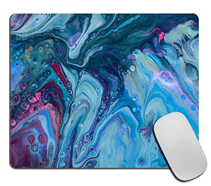 Small Mouse Pad 7.9 x 9.5 Inch, Blue Fluid Art Design Mousepad with Washable Non-Slip Rubber Base Mousepads, Computer Mouse Pads for Wireless Mouse - color: TSP156