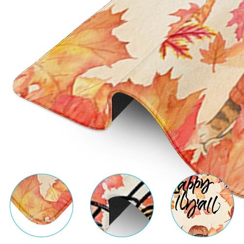 Britimes Large Mouse Pad, Mouse Pad, 31.5 x 15.7 Inch, Autumn Cute Cat - color: Autumn Cute Cat