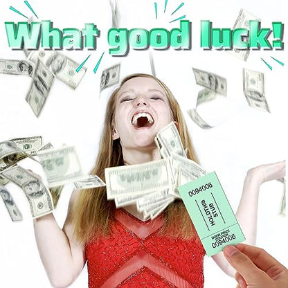 Kosiz 2000 Sheets Raffle Ticket 25 Bid Chinese Auction Tickets, Green - color: Green