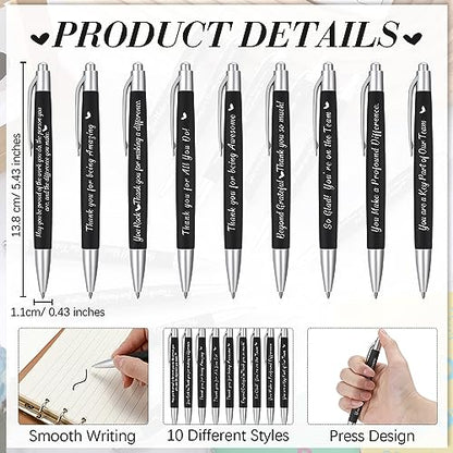 Yeaqee 100 Pcs Motivational Pens, Black, Positive - color: Black, style: Positive