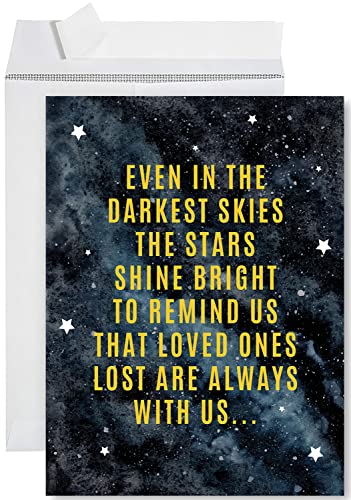 Andaz Press Jumbo Sympathy Card with Envelope, Sorry For Your Loss Card, Love Ones Are Always With Us, Premium Condolences Card with Big Blank Space to Send to Friends, Family, 8.5" x 11", 1-Pack - color: Always With Us