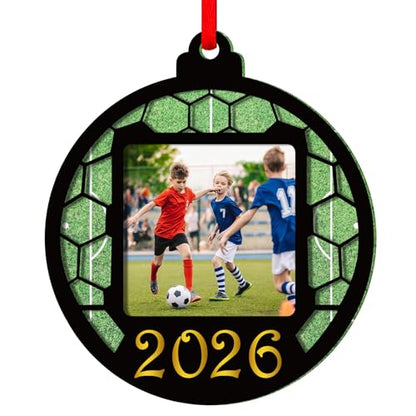 D4DREAM Soccer Ornament 2026 - Acrylic Personalized Photo Frame Ornament - color: 5-1 Soccer Ornament