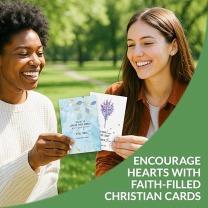 Decorably 24 Pack Gold Foil 4x6in Christian Thinking of You Cards