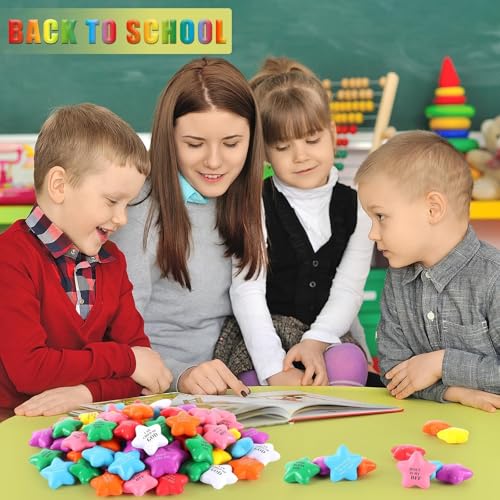 64 Pcs Christian Star Stress Balls Bulk for Kids Jesus Bible Quotes Motivational Balls Mini Foam Stress Relief Star Ball Toy Colorful Squeeze Fidget Office Stress Anxiety Relief Toy Party Favors