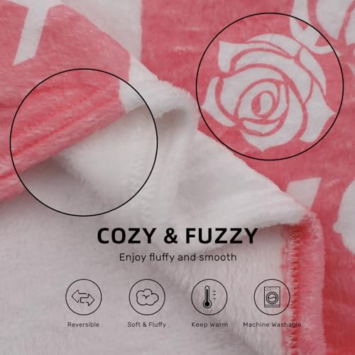 Healing Hug Blanket 60"x50", Encouragement Inspirational Thinking of You Gifts for Women, Chemotherapy Must Haves, Get Well Gifts for Women After Surgery, Pink - color: You Are-pink