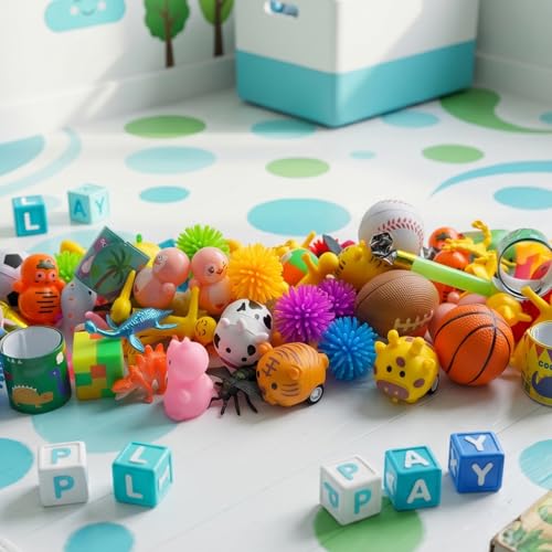 GOAUS Easter Egg Fillers Party Favors for Kids, 220 Pcs Small Toys Prizes Bulk, Goodie Bags Stuffers, Treasure Box Toys for Classroom, Prize Box Birthday Goody Bag - style: 220 toys