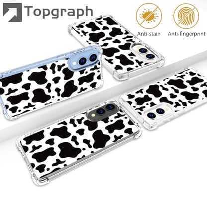 for Samsung Galaxy S25 Edge Case - Black Cow Print - color: Black Cow Print, size: Galaxy S25 Edge