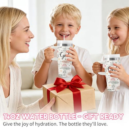 Christian Gifts for Women Girls – 14 oz Tumbler with Handle and Straw, Stainless Steel Insulated - BPA Free, Inspirational Bible Verse Baptism Cup, Religious Birthday Travel Gift (Child of God) - color: Child1