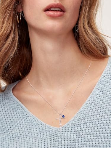 Faith Necklace White/Rose/Gold Birthday Gifts for Wife Her - color: White Gold-09-September