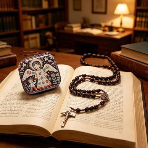 Catholic Rosary Beads, Rosarios Cross Pendant Decorative Prayer Box - color: Style-11