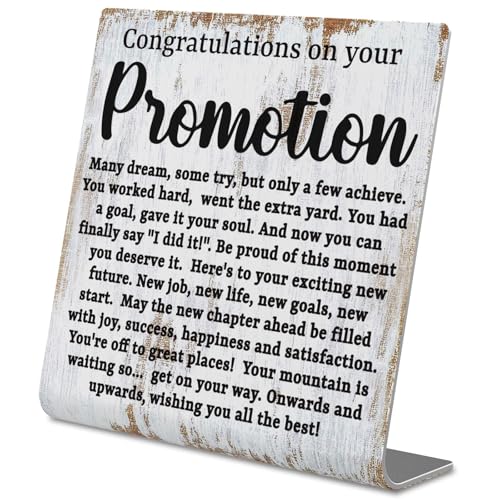 Congratulations Promotion Gifts for Women,Gifts for Promotion for Him,Gifts for Promotion for Him,Congratulations on Your Promotion, New Job Gift for Colleague,Officer Desk Decor Sign XLK502 - style: Promotion