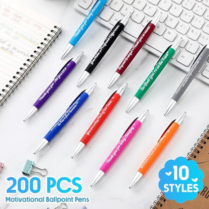 Gueevin 200 Pcs Inspirational Pens Employee Gift, Appreciate Style - style: Appreciate Style