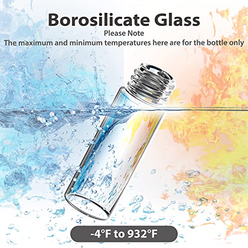 FOUR E'S SCIENTIFIC 1 Dram Clear Glass Vials, 4ml Sample Vials 100 Pack - size: 4ml Clear