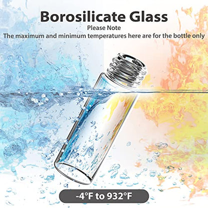 FOUR E'S SCIENTIFIC 1 Dram Clear Glass Vials, 4ml Sample Vials 100 Pack - size: 4ml Clear