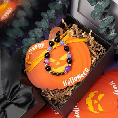 BeYumi Halloween Bracelet Craft Kit - 24 Pack Boo Letter Beads Craft Gift - style: BOO