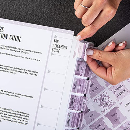 DiverseBee Laminated Bible Tabs for Women and Men (Amethyst) - color: Amethyst