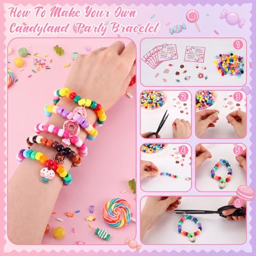 Soulchen 1102 Pcs/24 Sets Candyland Beads Bracelets Craft Candy Sweet Donut - style: Sweet