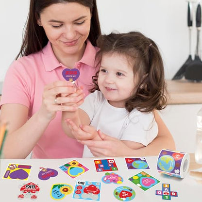 Haooryx Religious DIY Stickers Roll - 300 Pcs Religious DIY Valentine’s Day Waterproof Vinyl Reusable Laptop Stickers Coloring Book Scrapbook Water Bottle Page Activity Pad Party Favors Skateboard - style: Religious Valentine’s Day 1Roll