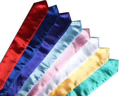 MyGradDay Plain Graduation Stole Colorful Stole for Adult Length 60",Rich in Color - color: Red
